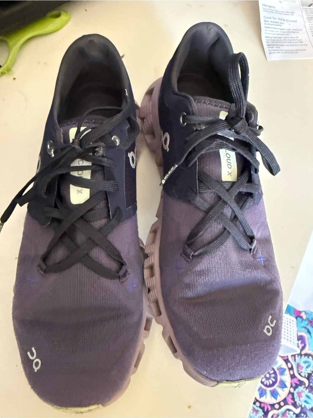 On Cloud Cloud X Running Sneakers in Deep Purple and Black - Women